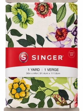 SINGER Floral Print Fabric – 1 Yard 36” x 44” Sewing & Craft Fabric